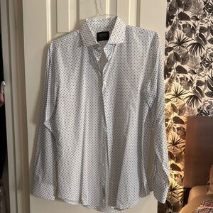 Men's White Patterned Shirt